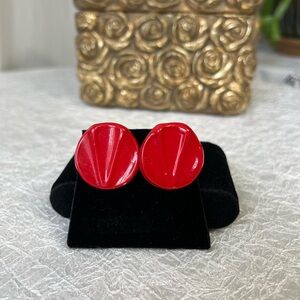 Vintage 80’s Bold Red Statement Earrings